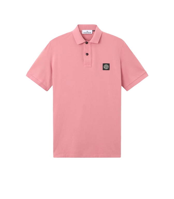 Stone Island - Polo - organic cotton piqu with stretch oleandro